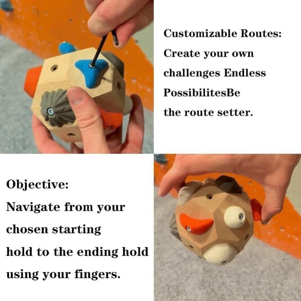 Finger Strength Training Handcrafted Boulder Block  For Climbing Lover