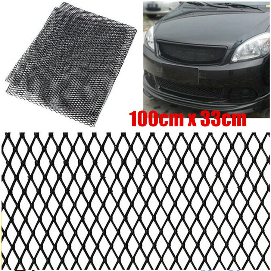 Silver Aluminium Racing Grille Mesh Vent Car Tuning Grill 100cm x 33cm