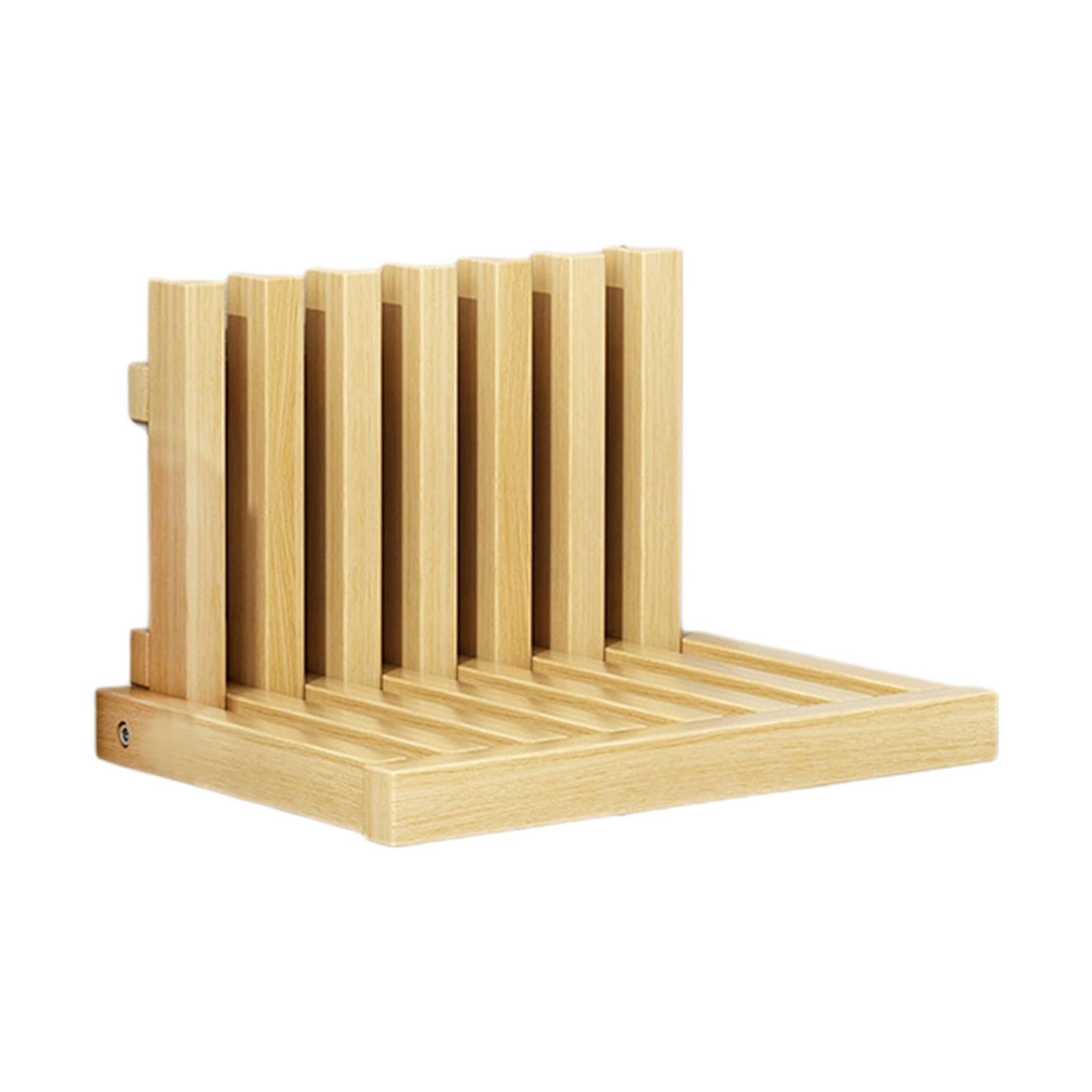 Wooden Wall Mounted Shoe Changing Stool Folding Chair Shower Seat for Entryway