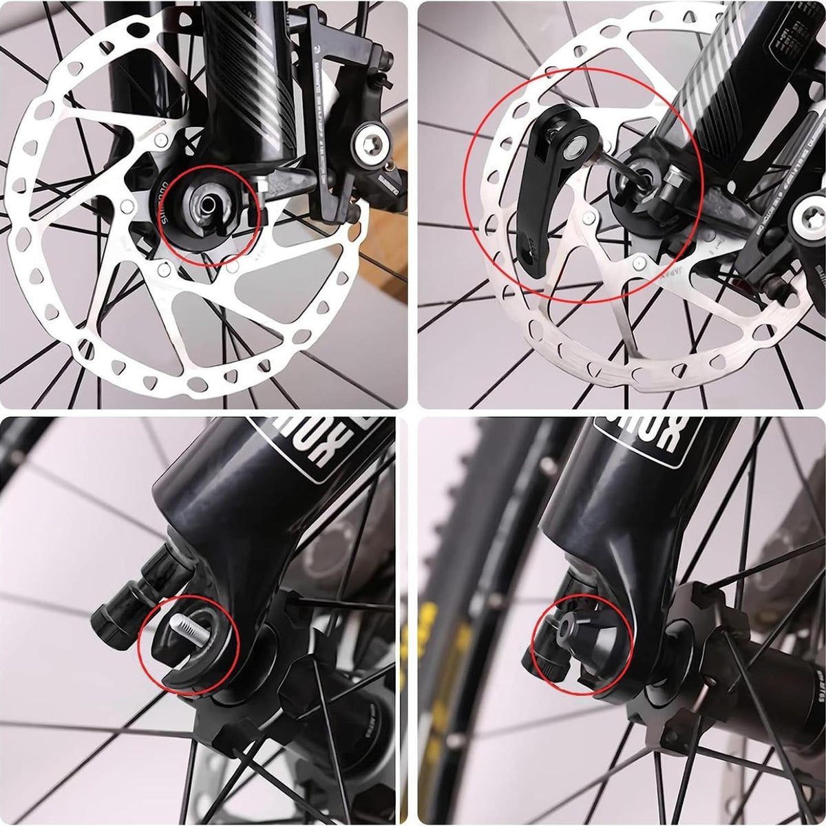 2Pcs Bike Quick Release Wheel Hub Skewers Pair Front and Rear Aluminium