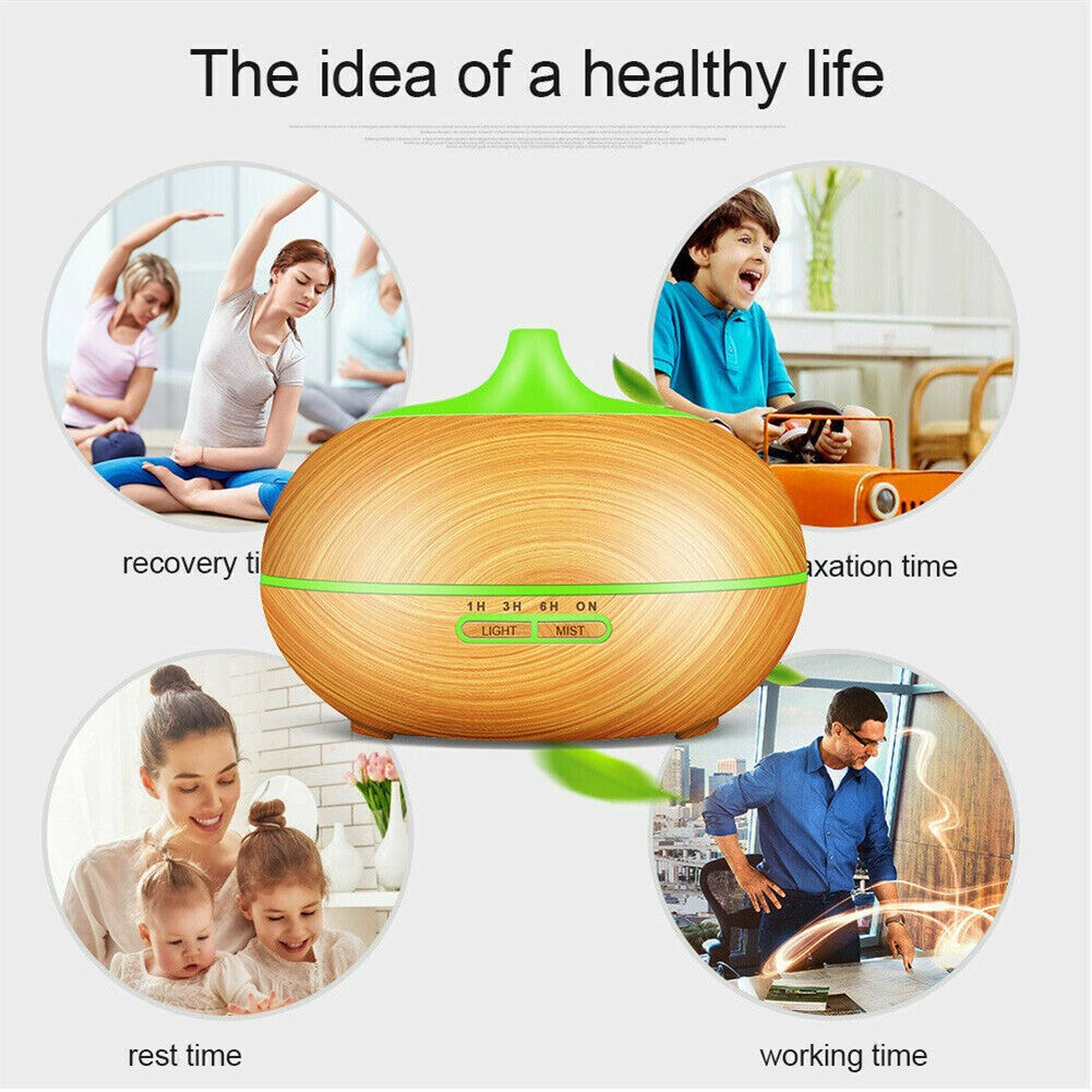 Essential Oil Diffuser Aroma Humidifier LED Ultrasonic Aromatherapy Air Purifier