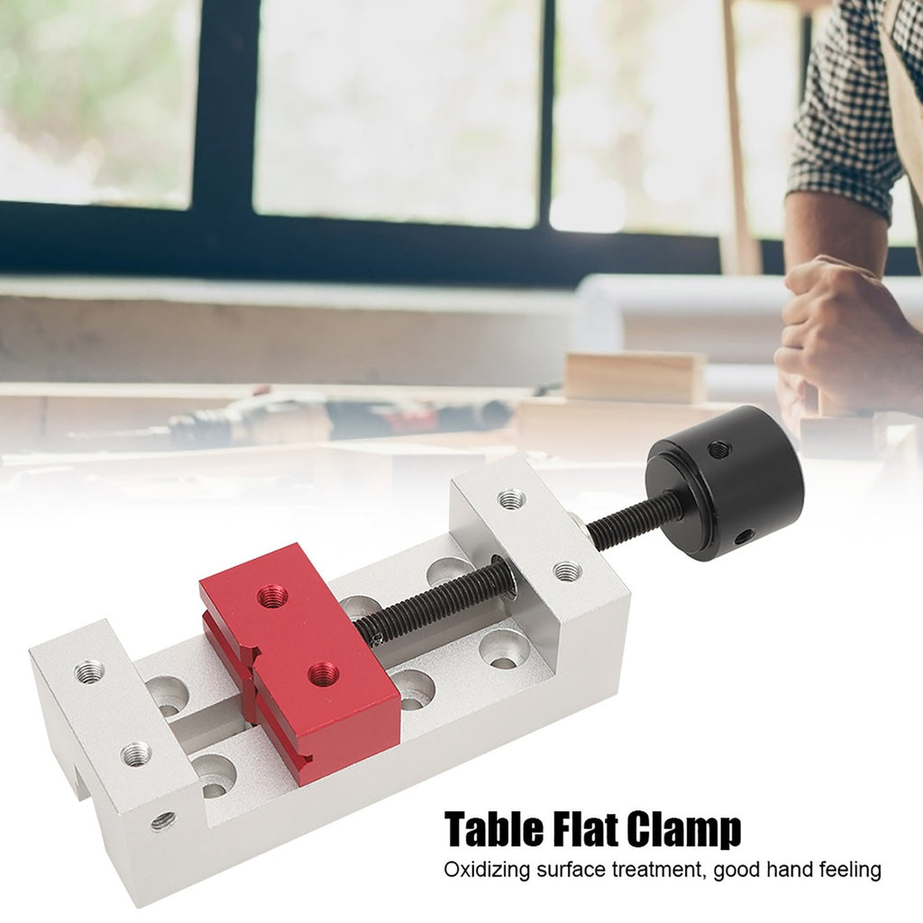50mm Mini Aluminum Flat Clamp Table Bench Vise Drill Press Vice Fixing