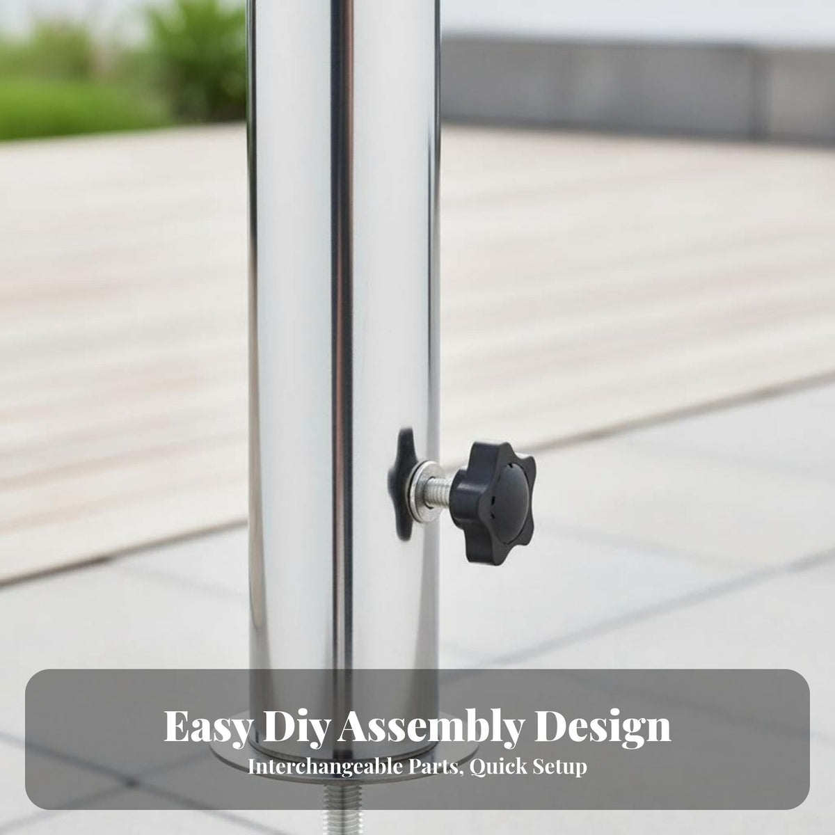 Umbrella Base Stand Tube Replacement Parasol Steel for Docks Balcony Outside.*