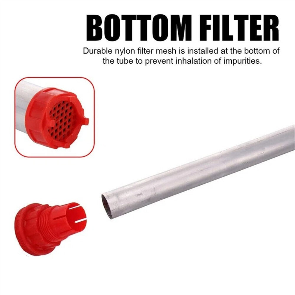 50" Rotary Hand Drum Barrel Syphon Self Priming Pump Diesel Fuel Oil UK
