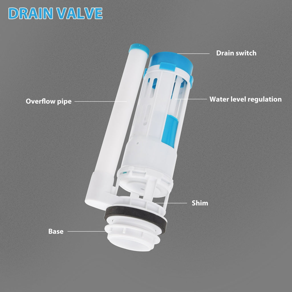 Dual Toilet Flush Valve Push Button Syphon Kit Top Mount Cistern Replacement UK