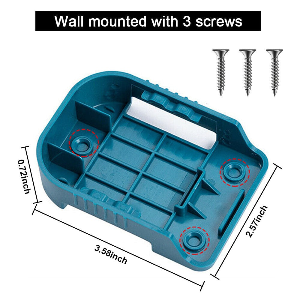 12pcs Power Battery Mount Hanger Shelf Storage Stand Holder 18V For Bosch Makita