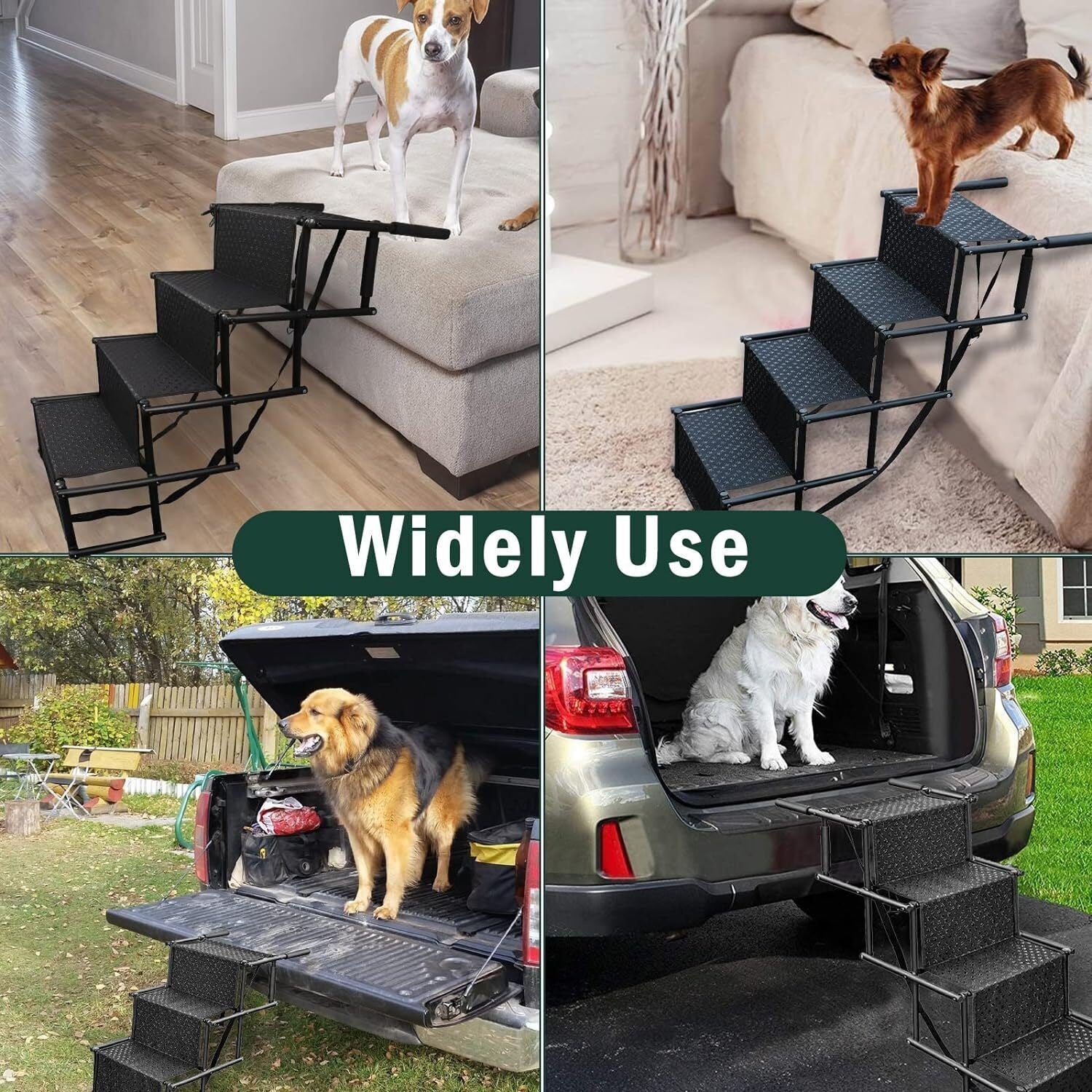 Folding 4 Stairs Portable Dog Ramp Steps Car Boot Access Ladder for Pet Dog Cat