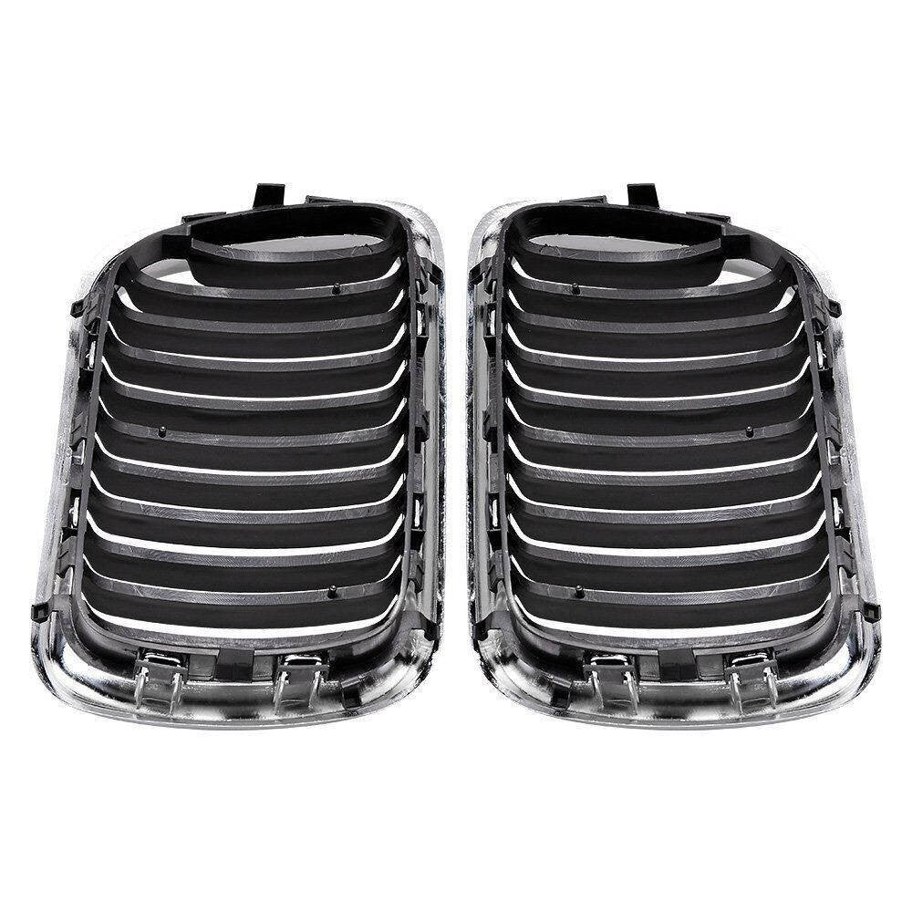 Chrome+Gloss Black Single Front Kidney Grilles For BMW 3 Series E36 M3 1997-1999