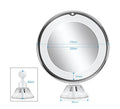 Fogless Makeup Mirror with Holder – 360° Rotating Suction Cup Bathroom Mirror