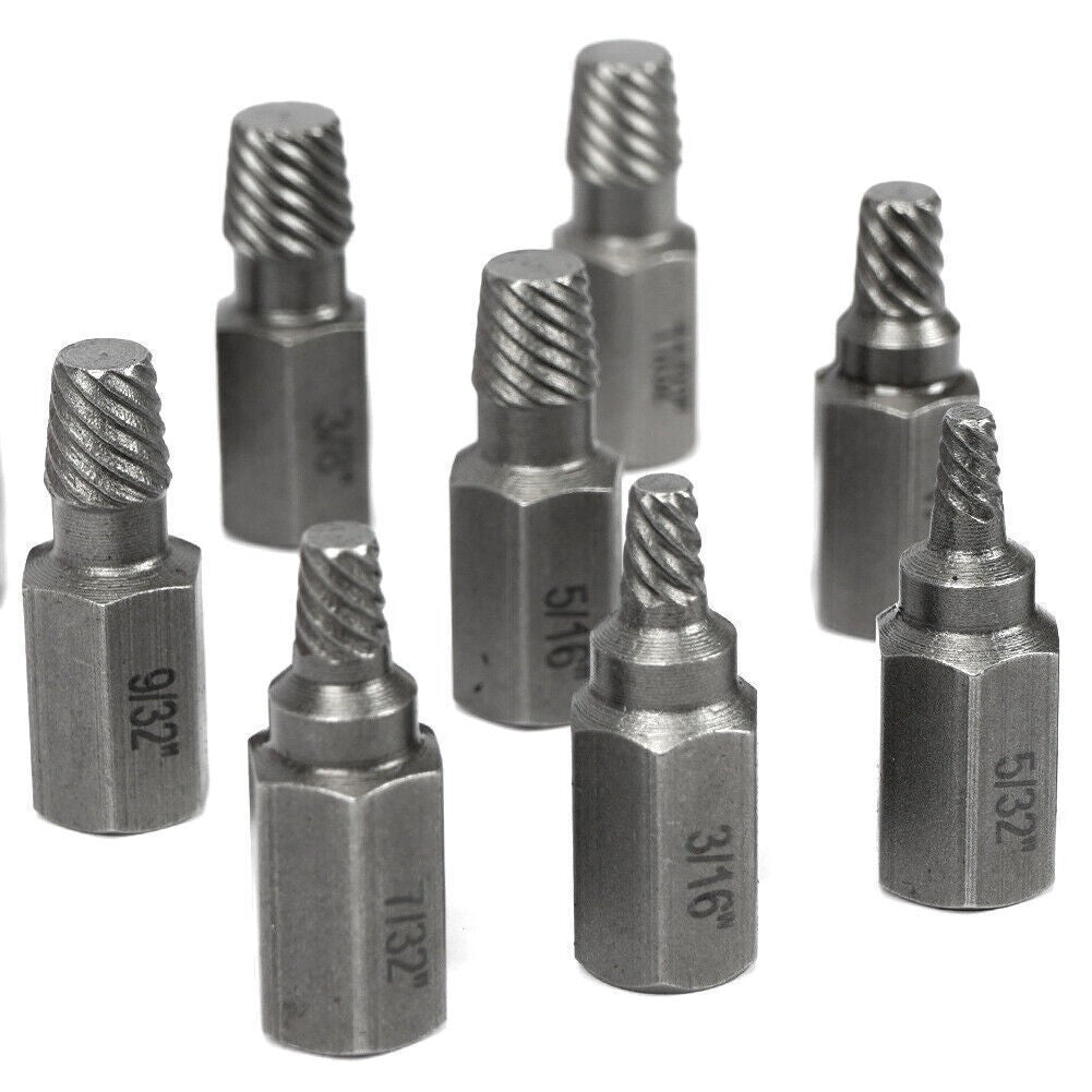 25 Piece Damaged Screw Extractor Set Multi-Spline Easy Out Broken Bolt Remover