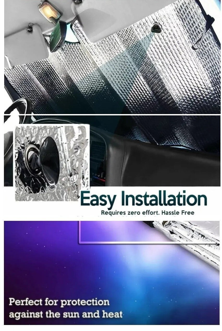 140x70cm Large Windscreen Sun Shade Car Van Double Sided Aluminium UV Protect