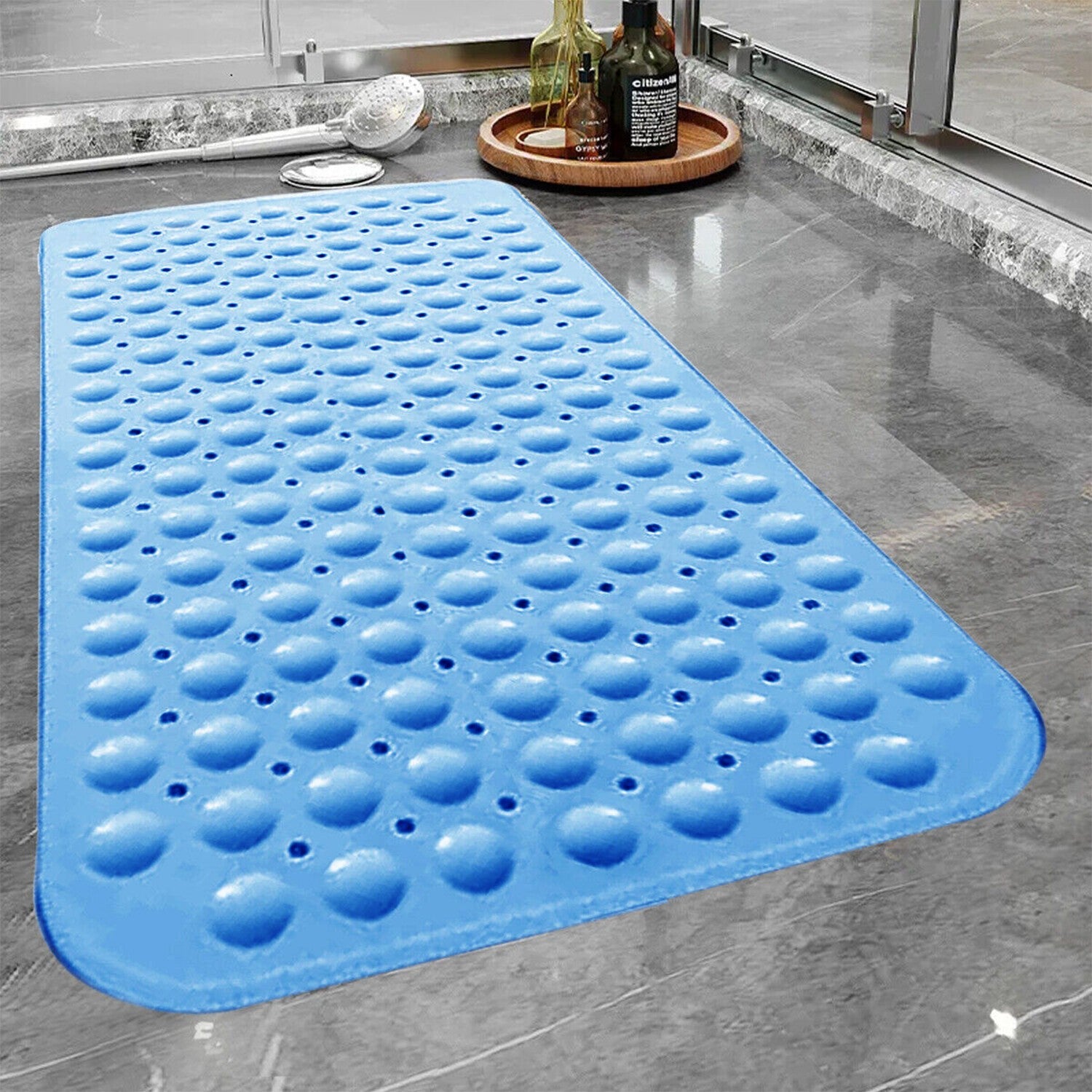 Anti-Mold Rubber Bath Mat Non Slip Bathtub Strong Suction Extra Large Shower Mat