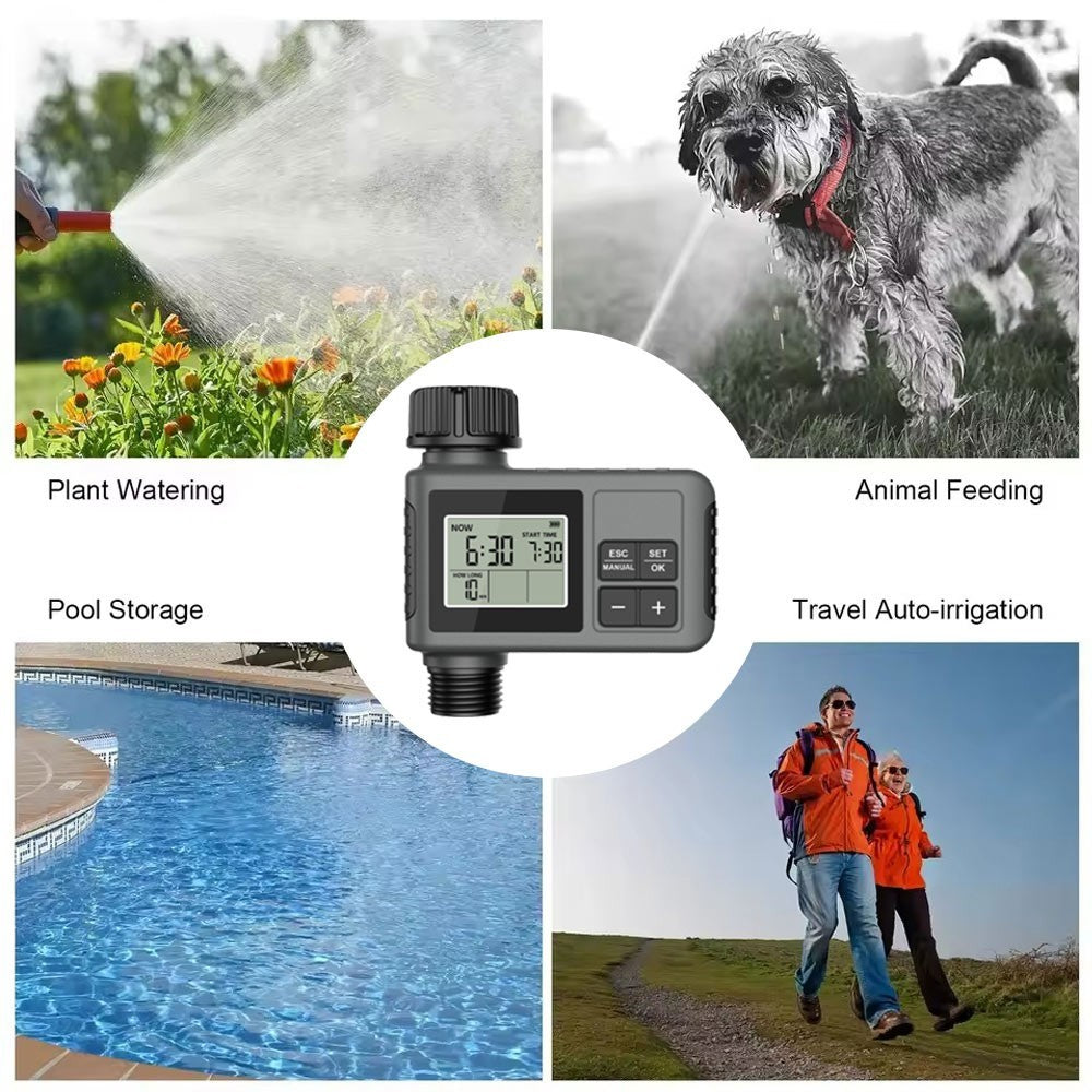 Automatic Water Timer Irrigation Watering System Sprinkler Garden Programmer Set