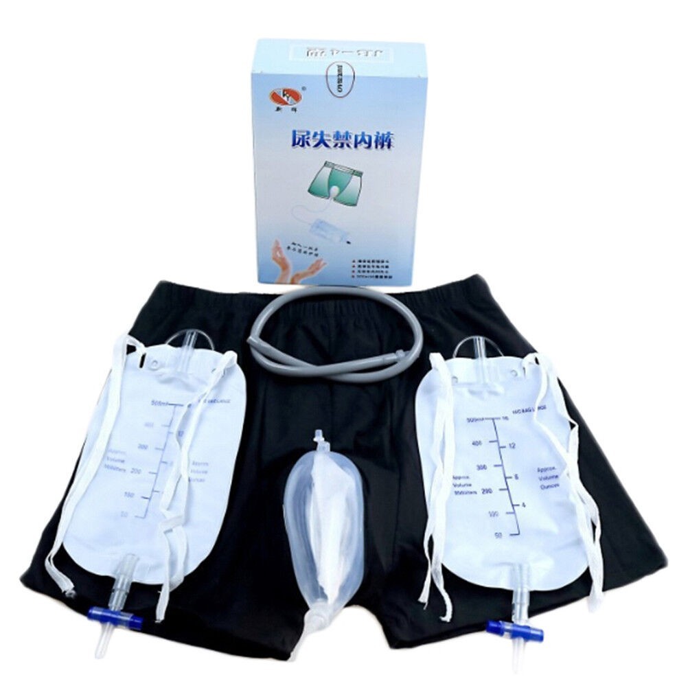 500ml Silicon Male Urine Collector Leg Bag Incontinence Urinal with Catheter