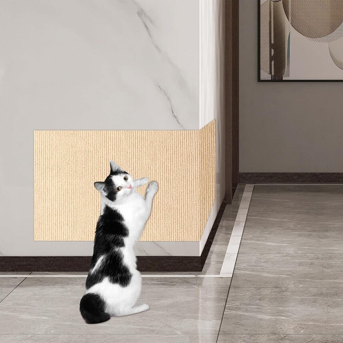 Self Adhesive Pet Cat Scratching Mat Antislip Play Protection Claw Scratcher Pad