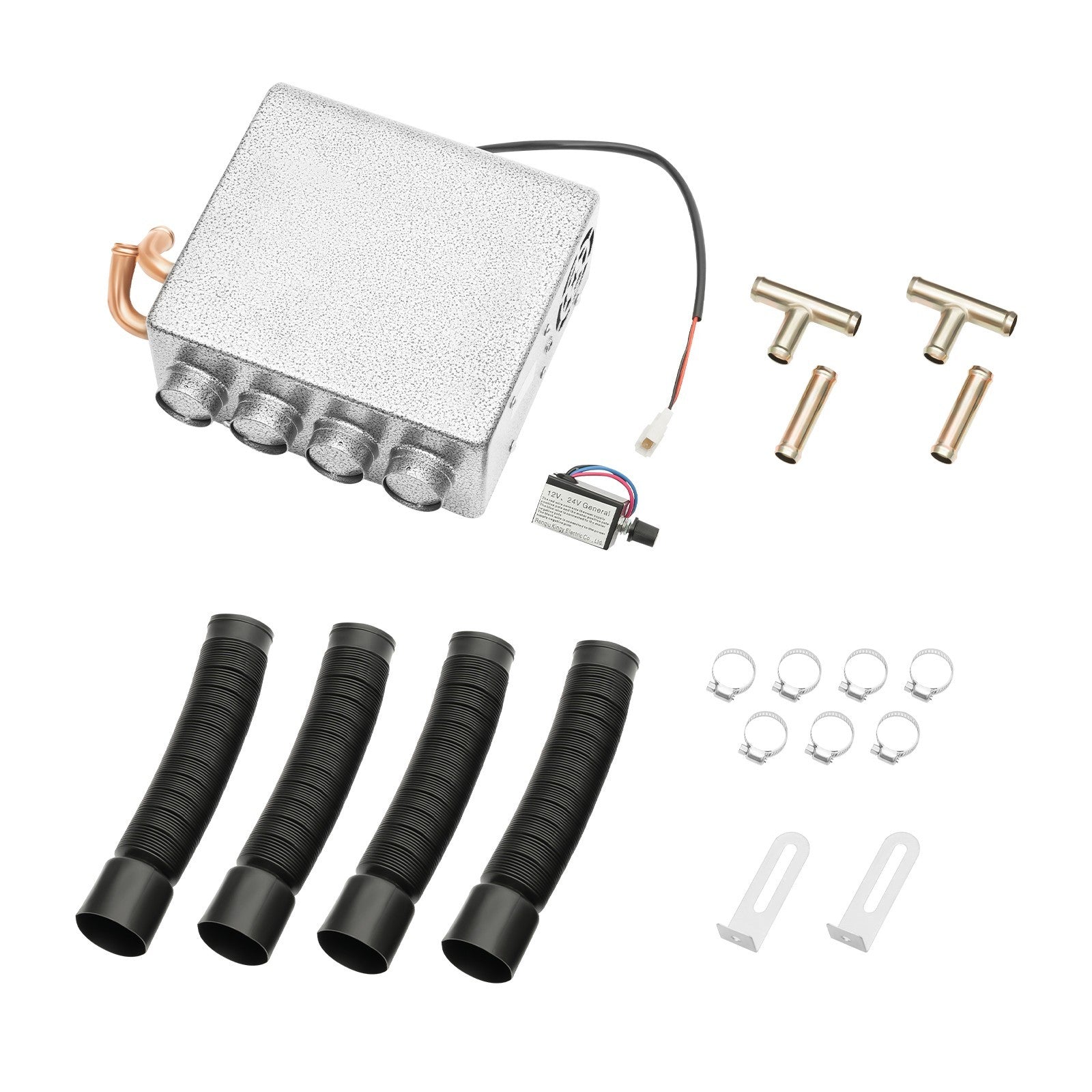Universal Under Dash Heater 12V Heat Defroster w/ Speed Switch Car Truck 4 Ports
