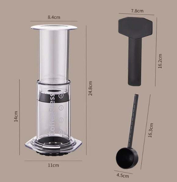 AeroPress Clear Coffee Press 3-In-1 Brew Method Combines French Press For Travel