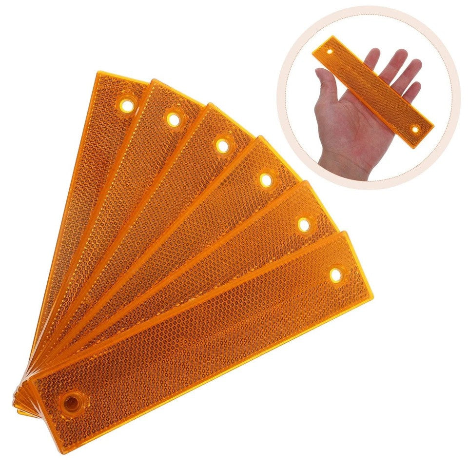 6X Acrylic Reflective Sign Post Panels Road Markers for Driveway Parking Safety
