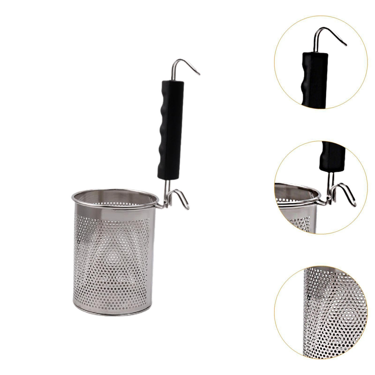 Pasta Basket Strainer Stainless Steel Kitchen Mesh Strainer with Pasta Cooker,