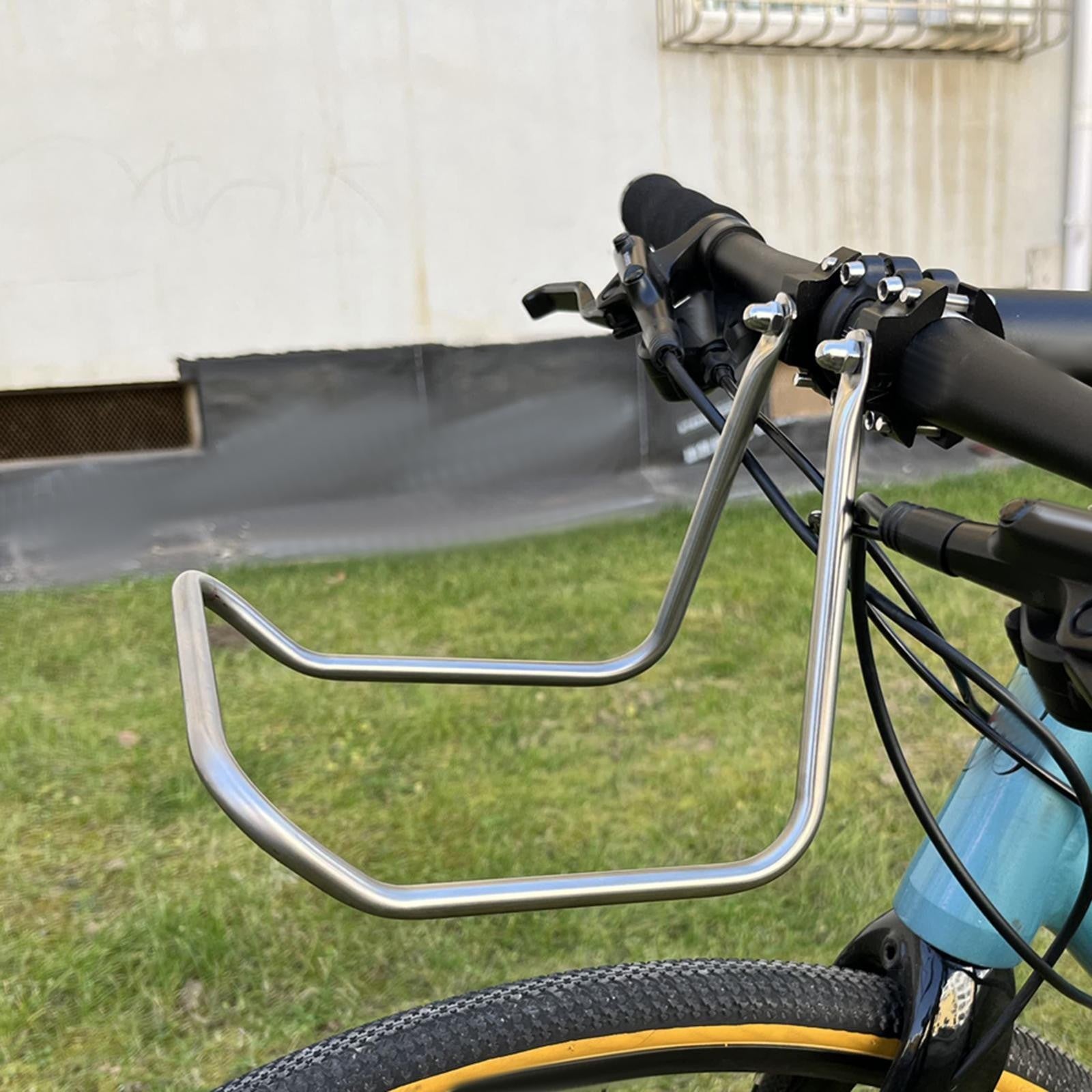 Bike Front Cargo Rack Stainless Steel Carrier Bicycle Bag Holder with Strong
