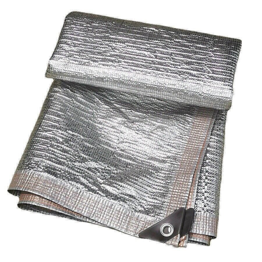 Reflective Sun Shade Sail Net Aluminum Foil Mesh 99% UV Canopy Sunscreen Cover
