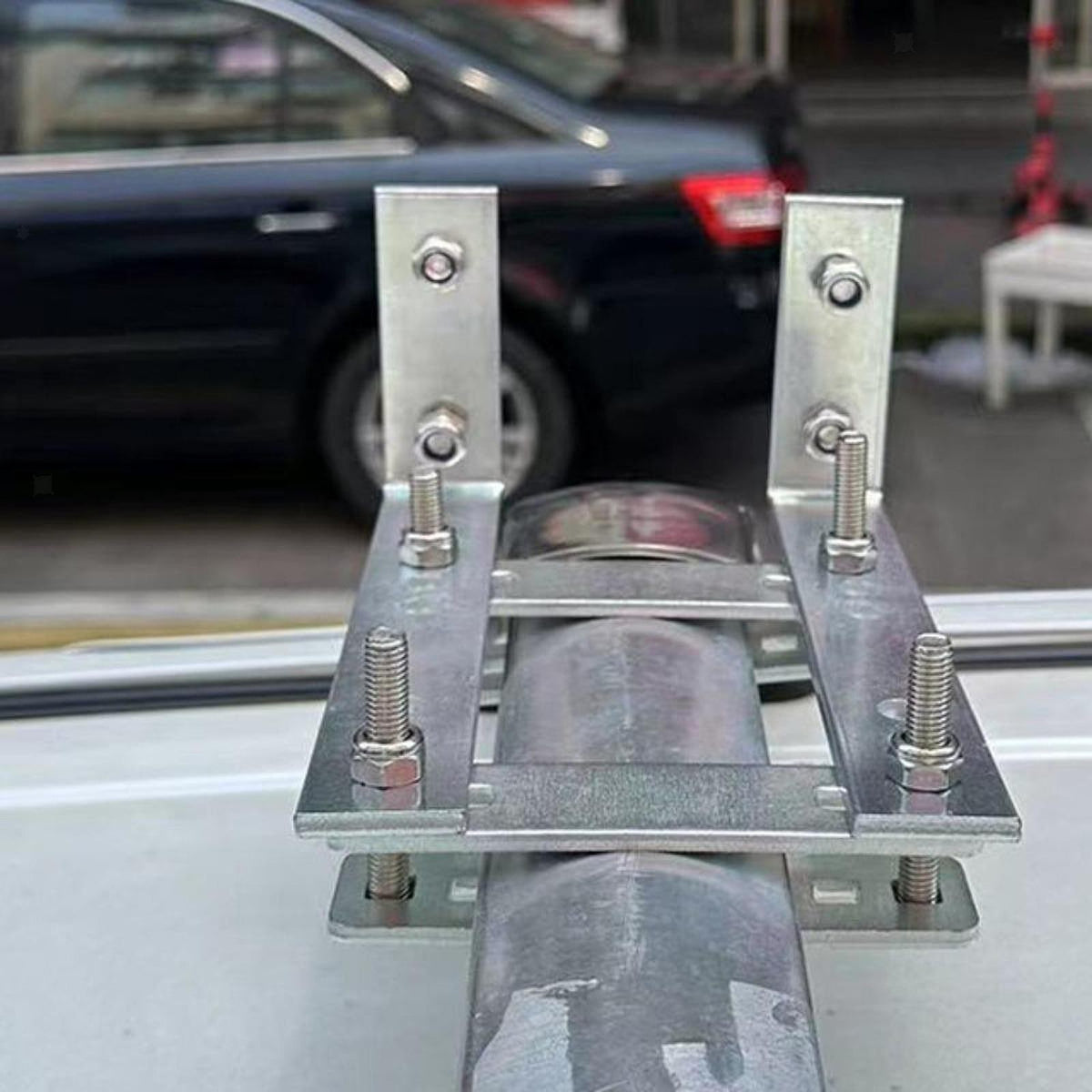 Car Awning Mounting Hardware Bracket Kit , Black with L & i Shape Brackets