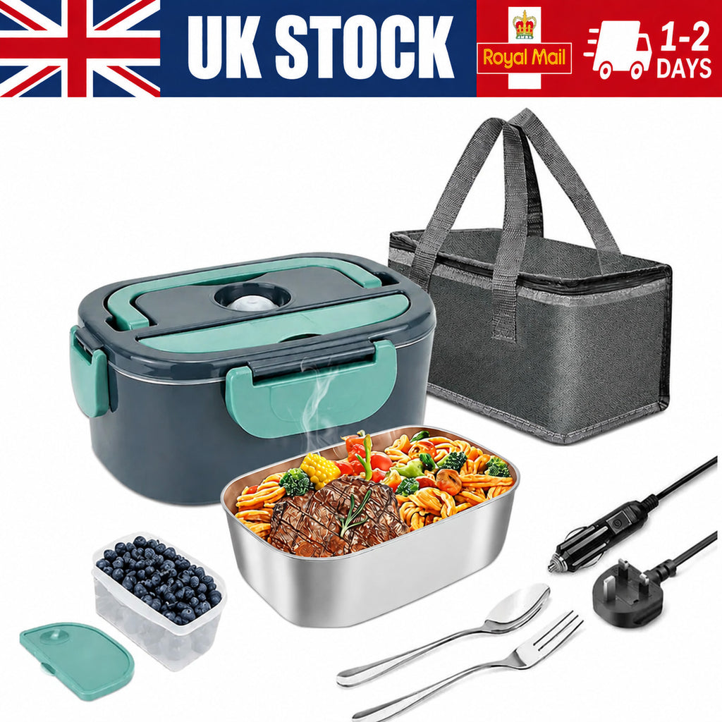 Electric Lunch Box Food Warmer 100W Heated Lunch Box 12V 24V Home Car Truck