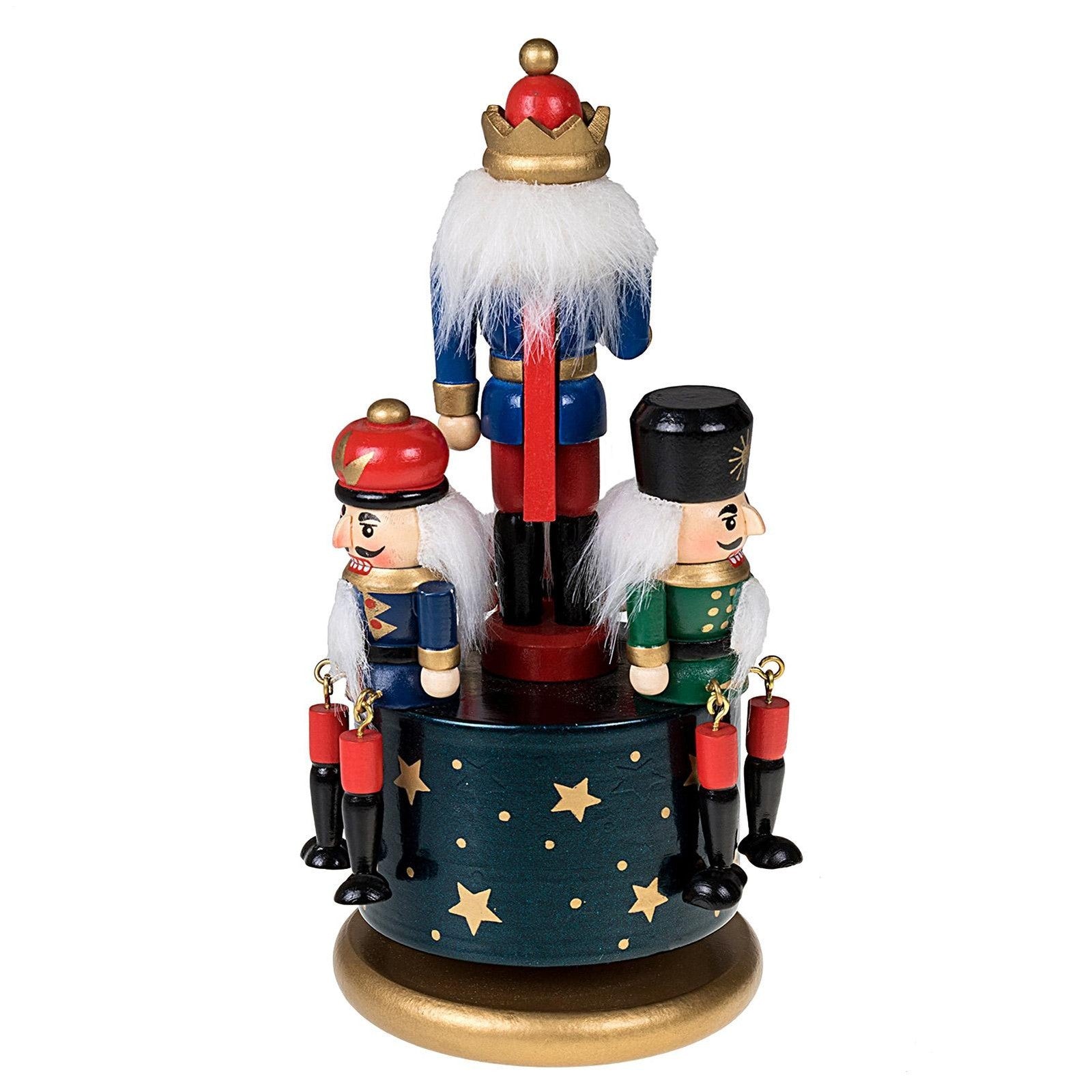 Christmas Music Box Funny Nutcracker Musical Box Hand-painted Rotating Octave Bo
