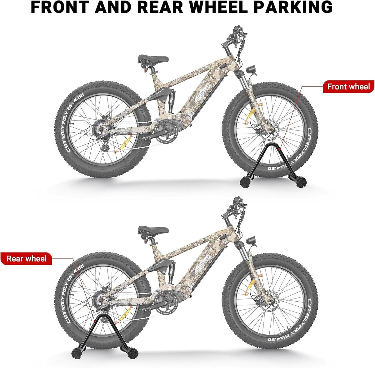 Bike Bicycle Parking Floor Rack Stand Cycle Storage Mount Holder Adjustable