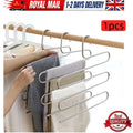 Clothes Pants Trouser Hanger Multi Layer Storage Closet Space Saver Organizer UK