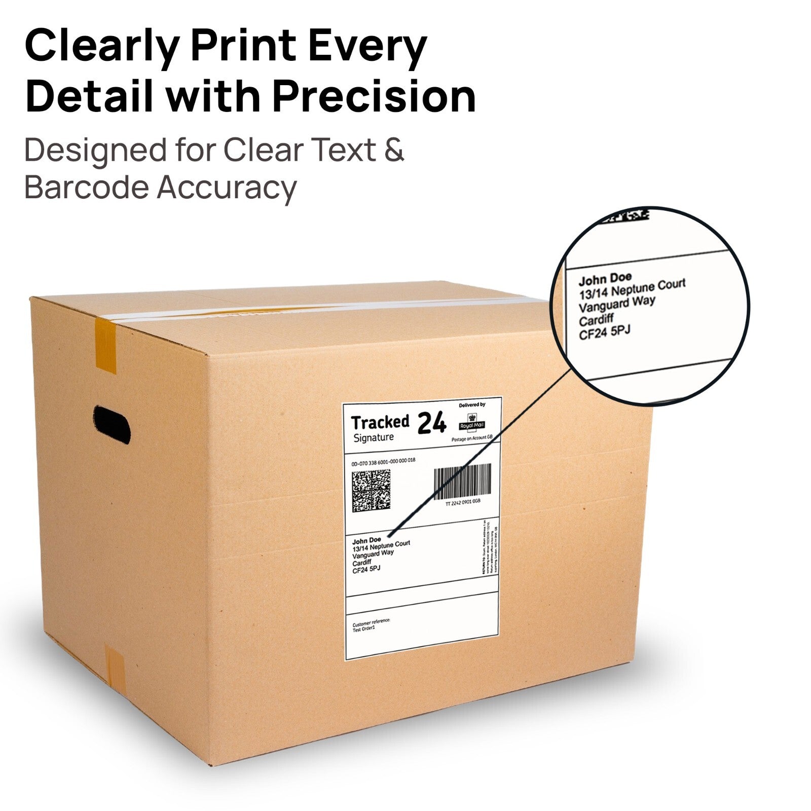 4x6 Thermal Fanfold Labels 100x150mm Ideal for Royal Mail Amazon FedEx 500 Label