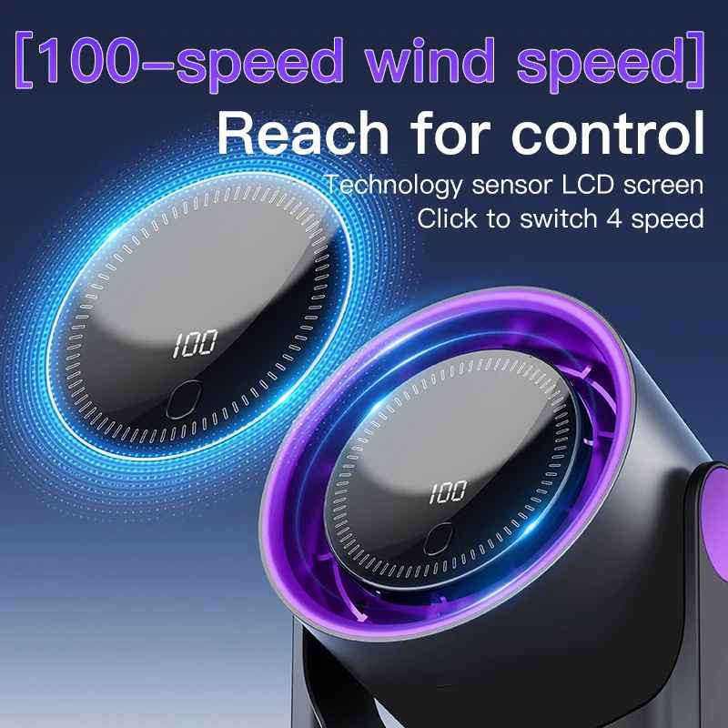 Bladeless Cooling Fan High-Speed USB Rechargeable Quiet Desktop Display Portable