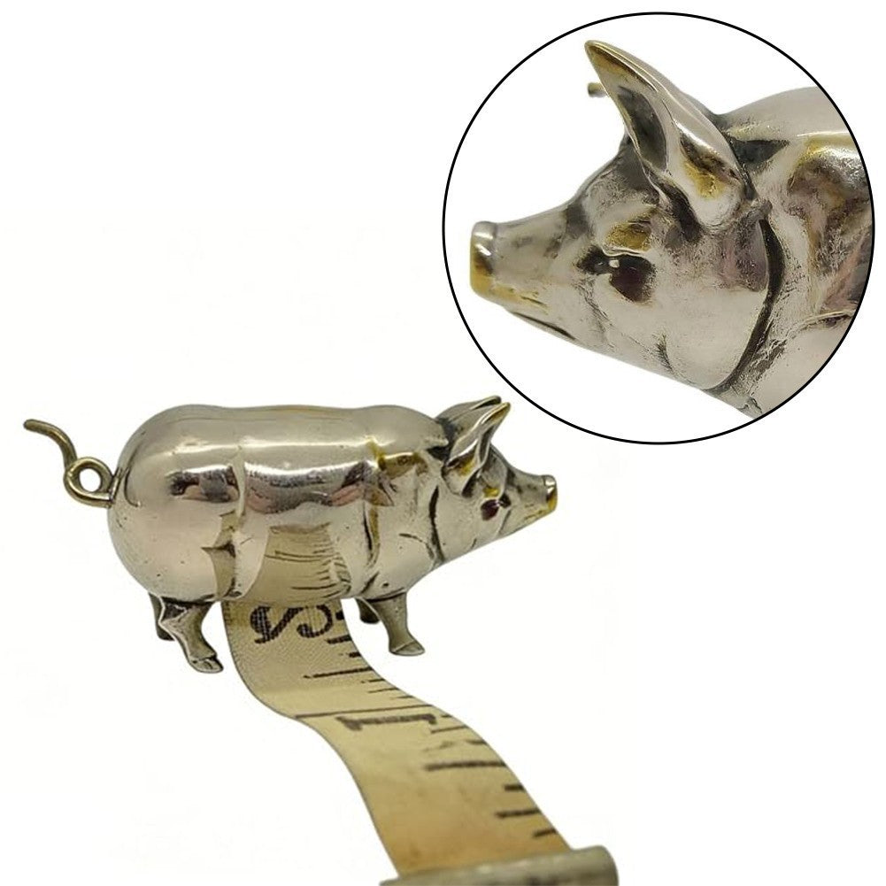 Sewing Quilting and Craft Projects Antique Style Pig For Mini Tape Measure