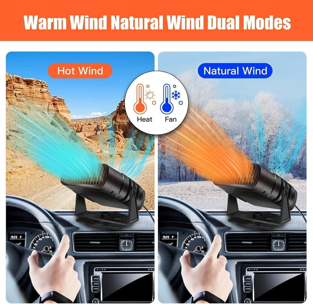 200W Car Heater Portable Electric Heating Fan Defogger Defroster Demister 24V UK