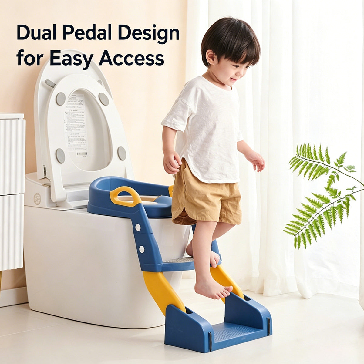 3in1 Toddler Toilet Seat Ladder Potty Training Trainer Foldable