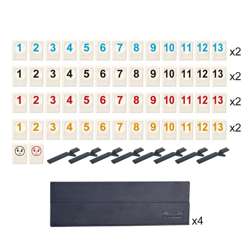 2-4 Player Rummikub Game, Portable Pouch Set Suitable for Age 7+, UK