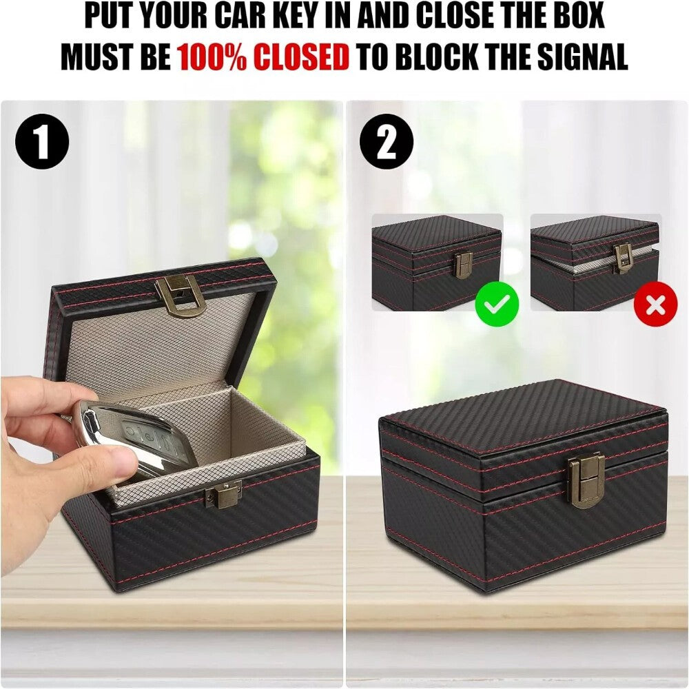 Faraday Box and 2 Large RFID Blocking Pouches Car Key Signal Blocker Anti Theft