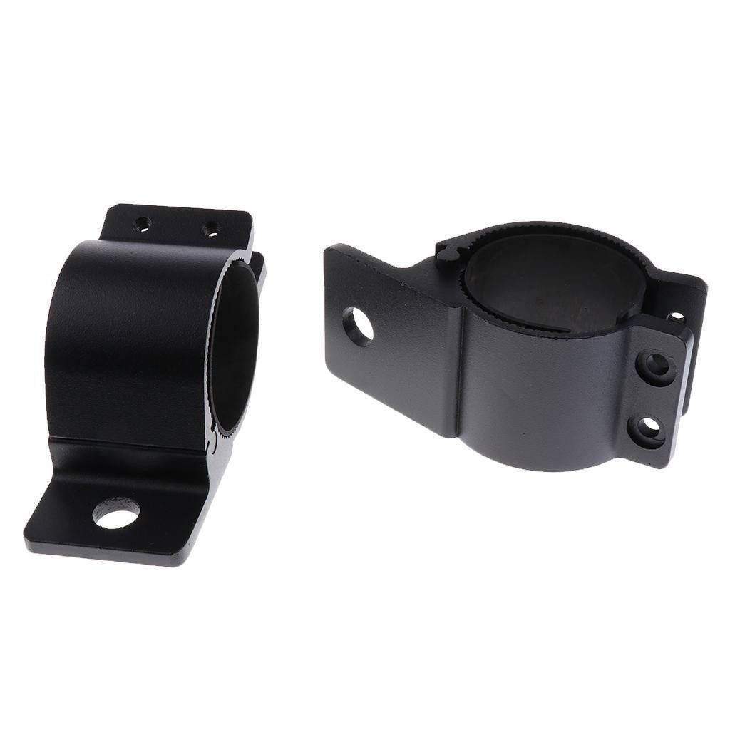 2x 40-81mm Tube Bull Roll Bar Antenna Spot Light Mount Bracket black/sliver