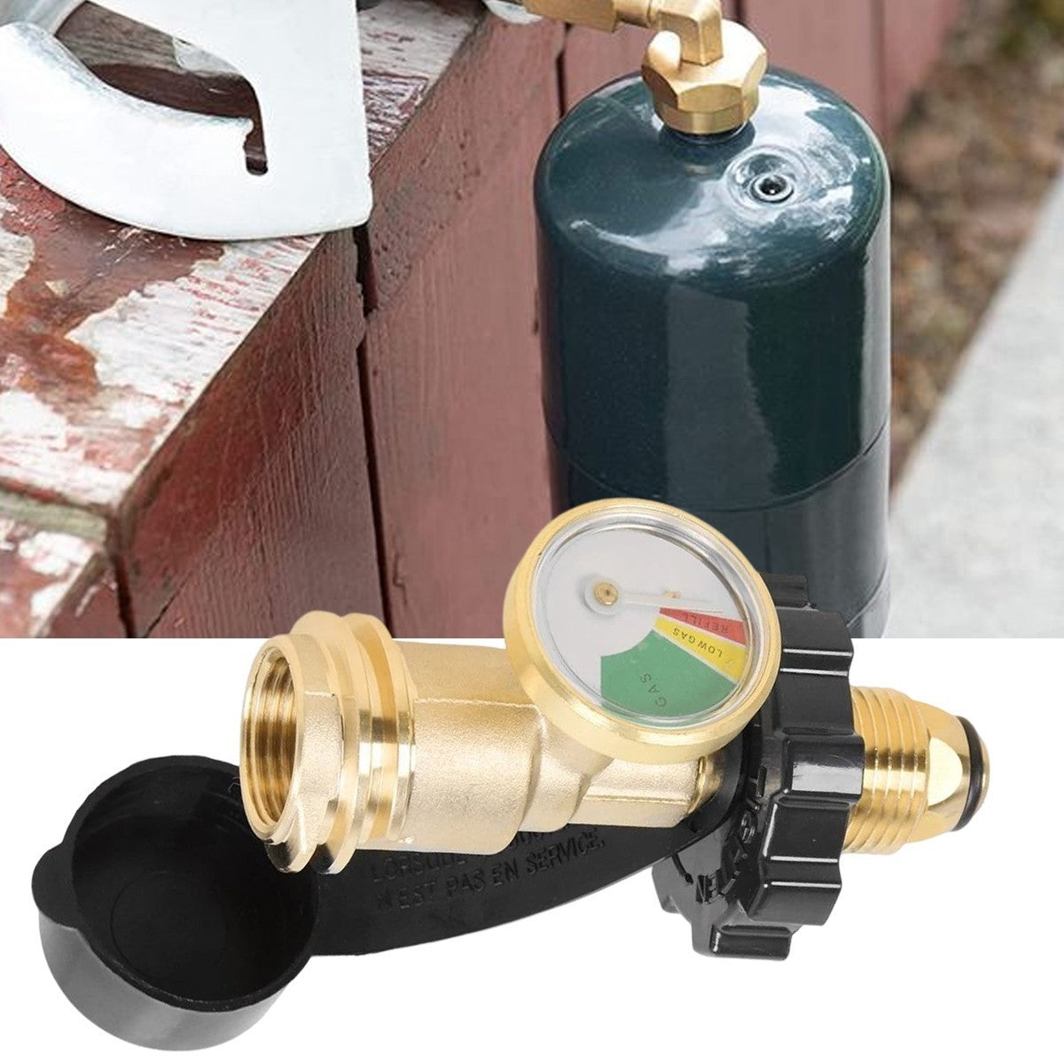 High Low Gas Pressure Gauge Level Indicator POL Propane LPG Bottle Cylinder