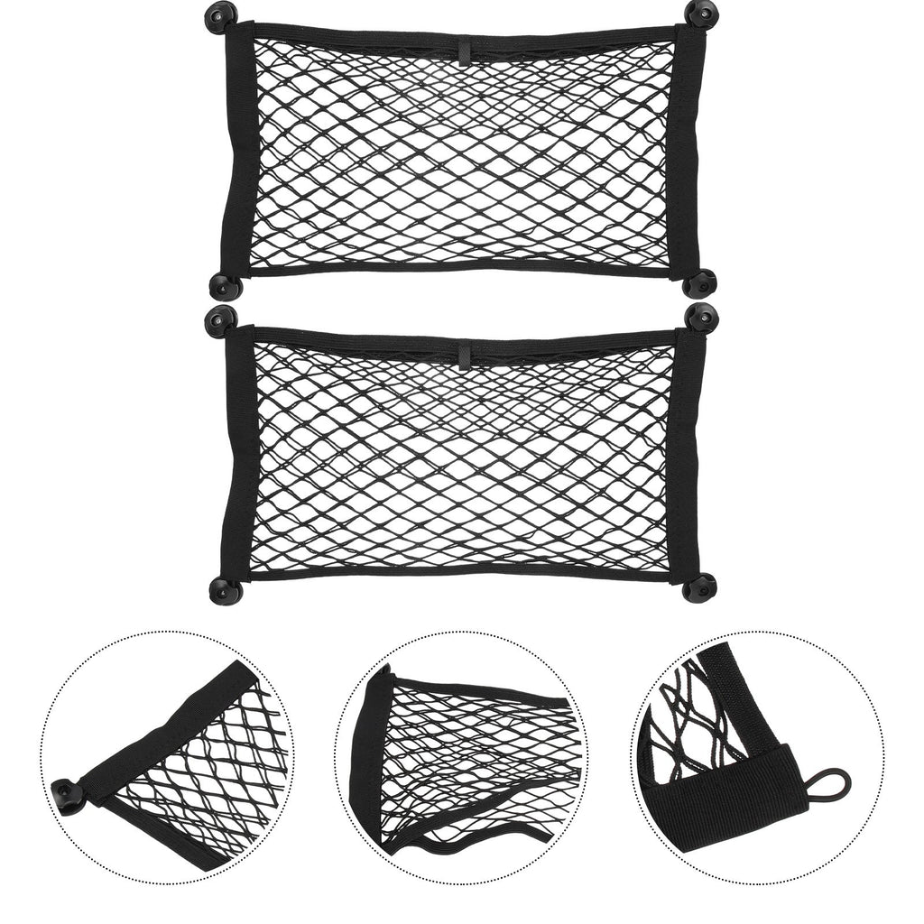 2Pcs Multifunctional Mesh Cargo Net Multi-pocket Organizer Small