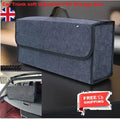 Grey Car Boot Organiser Felt Storage Box Non-Slip Foldable Trunk Bag UK Stock
