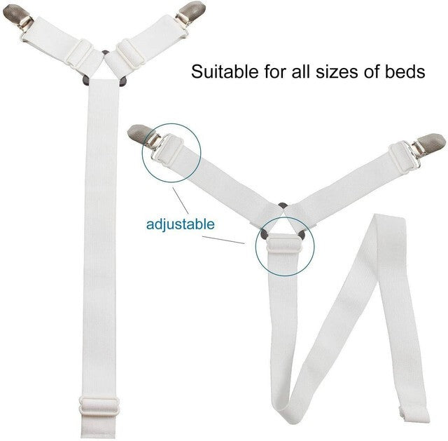 Bed Mattress Sheet Clips Holders Fasteners Grippers Straps Suspender Fitted NEW