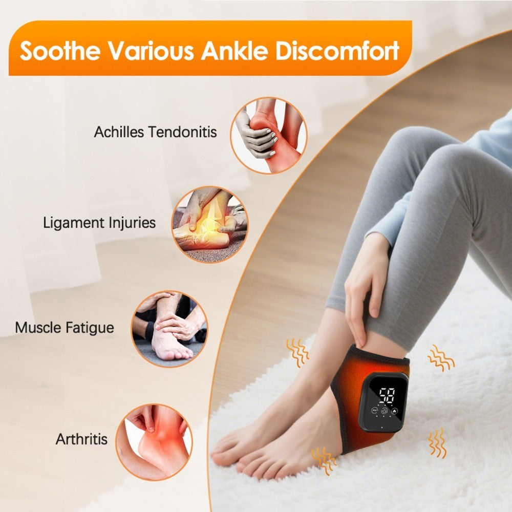 1/2x Electric Foot Ankle Massager Method Massager Vibration Infrared Pain Relief