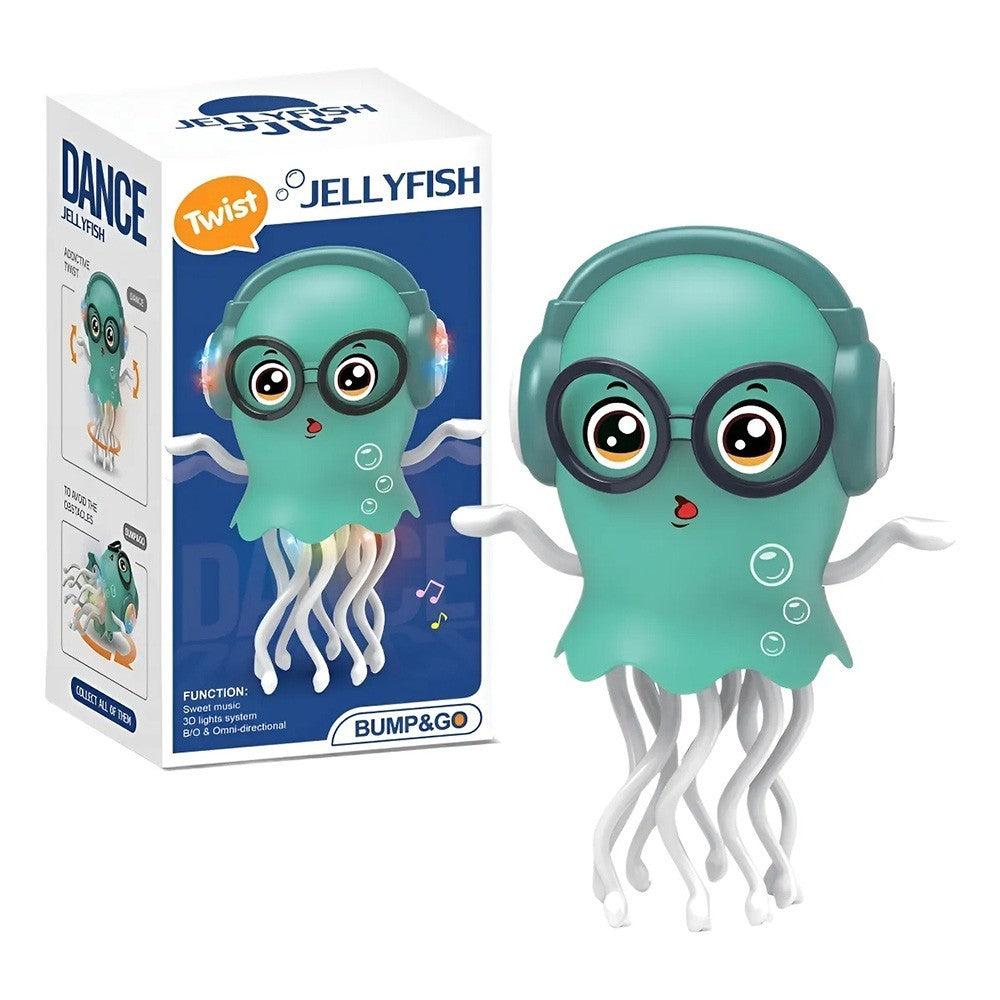 Dancing Octopus Toy Crawling Dancing Auto Obstacle Sensor Toys LED Lights Music.