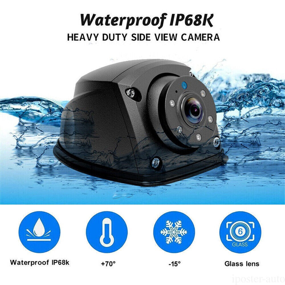4PIN Forward/Side View Camera CCD IR LEDs Night Waterproof 9-24v Truck Caravan