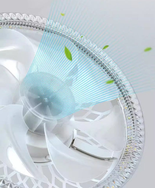 Ceiling Fan with LED Light - 12" Socket Fan Light with Remote E27 Base 4 Speed.*