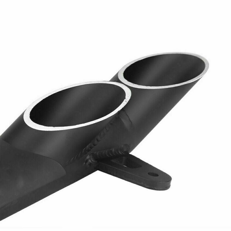 Dual Outlet Motorcycle Exhaust Tip Muffler Tail Pipe Universal 51mm 2"