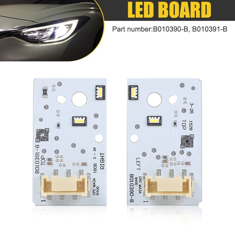 2X LED Headlight Main DRL Board Repair Module For Infiniti Q30 QX30 2017~2019