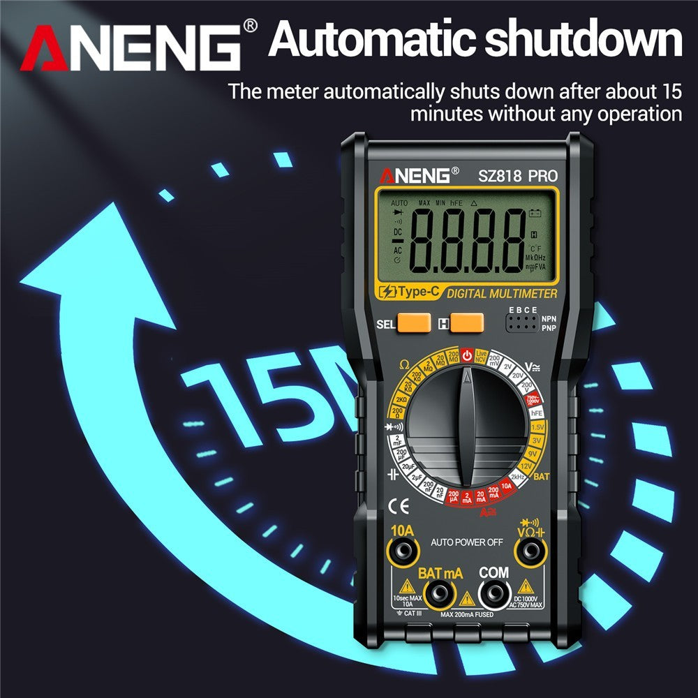 💥Rechargeable Digital Multimeter Voltmeter Ohmmeter Ammeter Multi Tester Meter