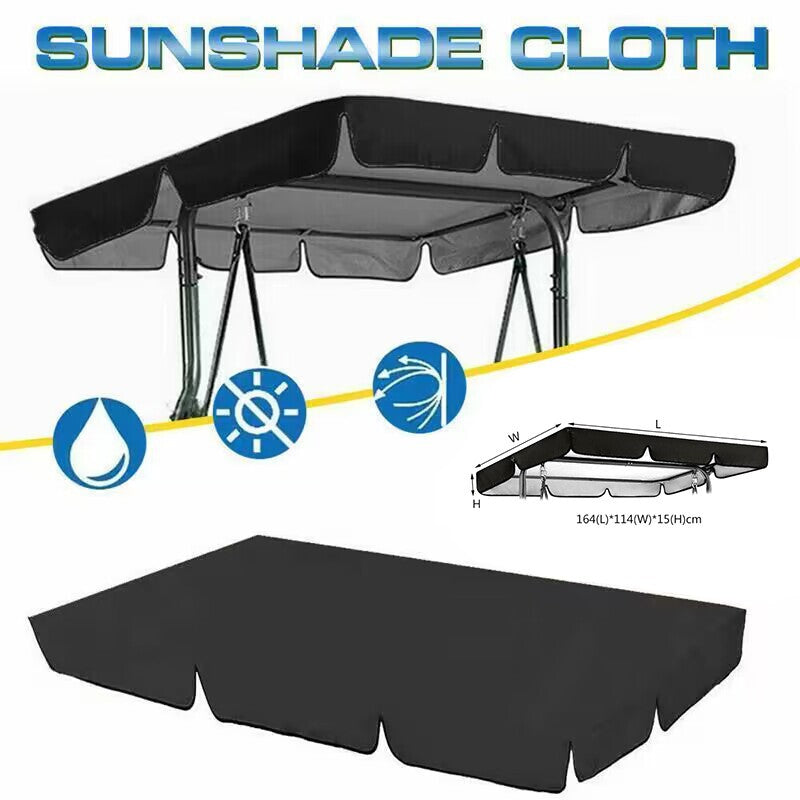 Garden Swing Hammock Top Cover 2 Seat Replacement Canopy For Outdoor Swing Seat